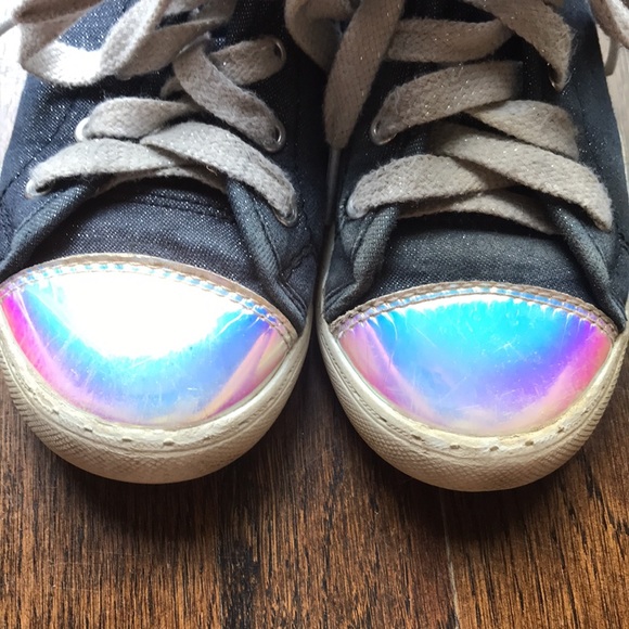 JoJo denim high tops with bows removed - Picture 8 of 8